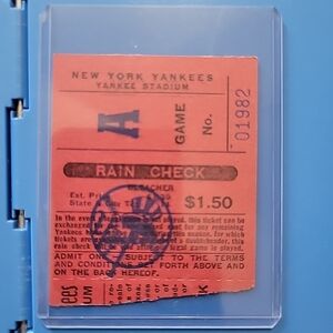 Vintage 1978 New York Yankees baseball Yankee Stadium $1.50 bleacher ticket stub